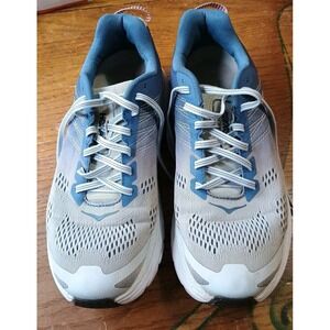 Hoka Clifton 6 Wide Mens 9.5 Running Shoes One One Grey White Lunar Rock